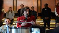 Governor Hochul speaking to interested groups