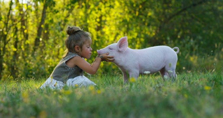 Early childhood experiences can shape how we feel about animals ? and lead to veganism, as it did for Donald Watson. HQuality/Shutterstock.com