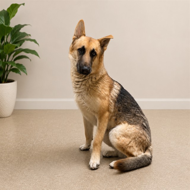Major, a German Shepherd, available for adoption